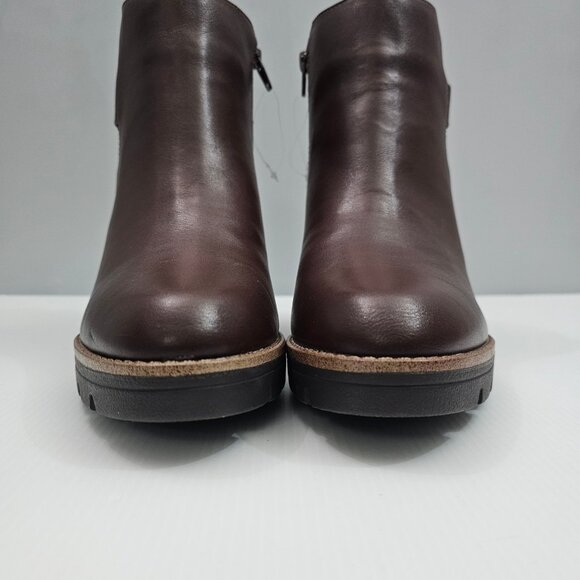 Naturalizer Madalynn Strap Ankle Boot Women 9 Brown Water Resistant Lug Sole NEW - Picture 7 of 14